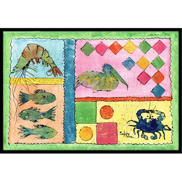 Carolines Treasures 36 x 24 in. Blue Heron Indoor Or Outdoor Doormat 8104-JMAT - main